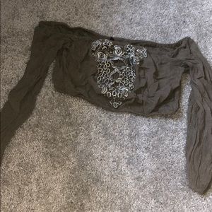 Long sleeve crop top